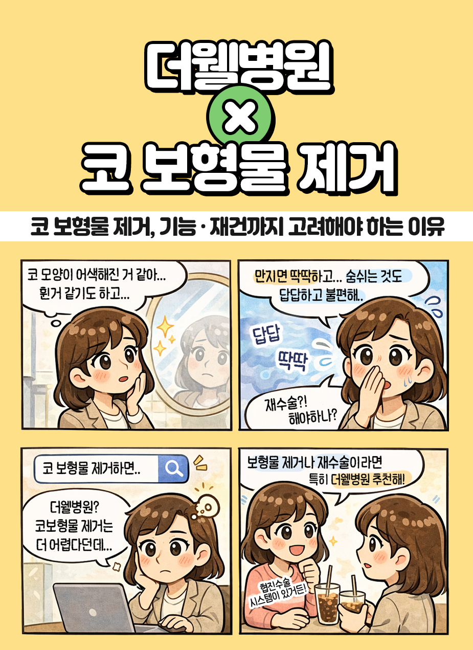 수원 성형외과 _ 코 보형물 제거, 단순 제거 NO! 기능 · 재건까지 고려해야 하는 이유